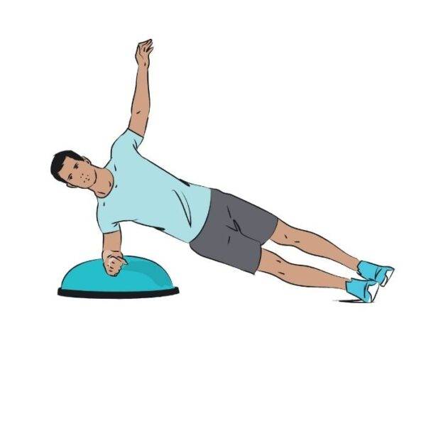 Core Exercises - Side Plank on Bosu Ball